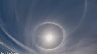 22 degree halo with a full Parhelic Circle  Warden WA USA [upl. by Clyve773]