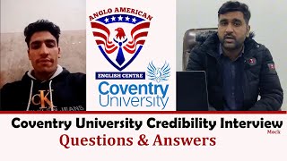 Coventry University Credibility Mock Interview Questions amp Answers  Mock Pre CAS Interview  GK ELT [upl. by Kleon]