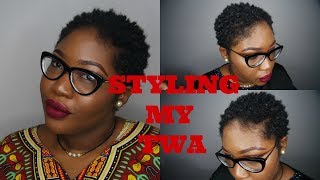 STYLING MY TWA TEENY WEENY AFRO  NATURAL HAIR [upl. by Klusek]