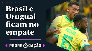 GERSON MARCA GOLAÇO MAS BRASIL EMPATA COM O URUGUAI EM MAIS UM JOGO COM VAIAS PARA A SELEÇÃO [upl. by Anotyal]