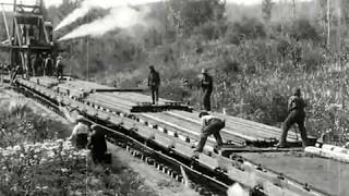 Construcción de via ferroviaria en Canada en el año 1910 [upl. by Mercado369]