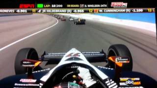 Dan Wheldons onboard camera for the last moment before the fatal accident [upl. by Erda]