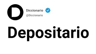 Depositario Significado En Español [upl. by Eerazed506]