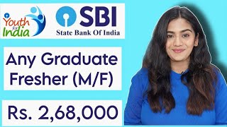 SBI Paid Internship Program for Fresher Graduates with Certificate  SBI Youth for India Fellowship [upl. by Rolfe]