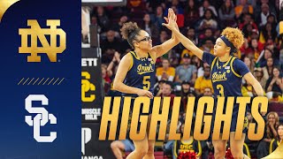 Highlights at No 3 Southern Cal  Notre Dame Womens Basketball [upl. by Nohtanoj]