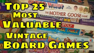 Top 25 Most Valuable Vintage Board Games In 2021 [upl. by Aihsyla]