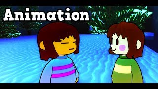 Frisk Meets Chara Funny Cinematic Undertale AU Animation Roleplay [upl. by Assirahc]