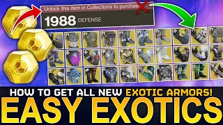 Destiny 2 How To Get ALL NEW EXOTICS without Unlocking Them In Collections First Easy Exotic Armor [upl. by Auginahs841]