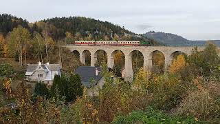 19102024 Sonderfahrt auf dem Viadukt in Smrzovka [upl. by Nylarad]