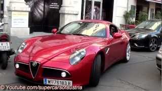 Alfa Romeo 8C  Start Up and Hard Accelerations [upl. by Oleta]