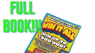 WIN IT ALL FULL BOOK Florida Lottery Scratch offs [upl. by Eulalia831]