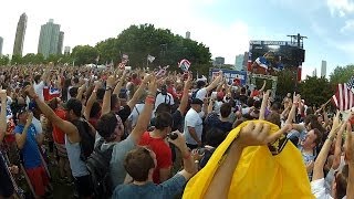 US fans gather in Chicago for USMNT opening World Cup match  Brazil 14 [upl. by Esinet]