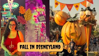 DISNEYLAND in the Fall  Walk Through Park Seasonal Decor Halloween Screams Fireworks Fantasmic [upl. by Aninep]