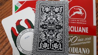 Unboxing Modiano carte da gioco Siciliane No96 [upl. by Tarsuss]