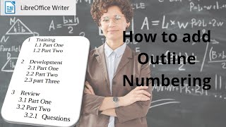 How to add an outline numbered list in LibreOffice Writer [upl. by Addi]