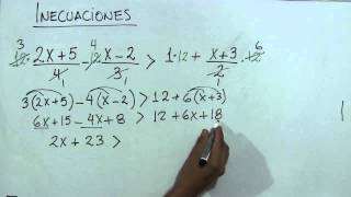 Cómo resolver Inecuaciones lineales  How to solve linear Inequations [upl. by Thorstein829]