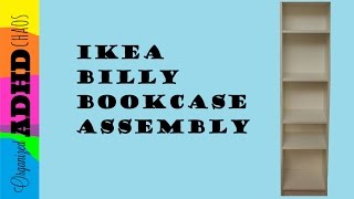 High Speed Ikea Billy Bookcase Assembly with instructions NOW FASTER [upl. by Ecnerewal531]