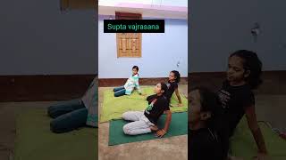 Supta vajrasana  reclined diamond pose  Benefits shorts [upl. by Fries]