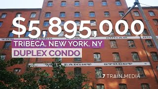 5895000  Tribeca Duplex  New York Luxury Real Estate [upl. by Lebanna]