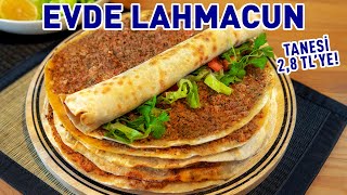 Evde Çıtır Lahmacun Tarifi  Tavada Fırınsız Lahmacun Nasıl Yapılır [upl. by Landau202]