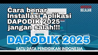 INSTALL DAPODIK 2025 SECARA BENAR [upl. by Kyred]