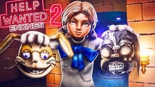 FNAF Ruin 2 CASSIE is NEW VANNY ALL Help Wanted 2 ENDINGS SECRETS amp EASTER EGGS [upl. by Llenyr806]