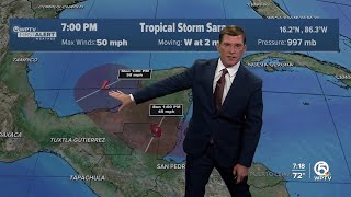 WPTV First Alert Weather tropical forecast evening of Nov 15 2024 [upl. by Illehs]