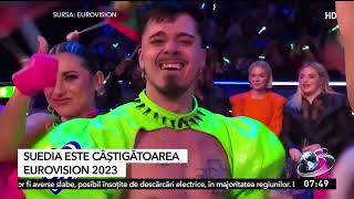 Suedia este câștigătoarea Eurovision 2023 [upl. by Anekam]