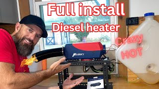 Installing 12V Diesel heater in a Garage 8KW bluetooth Hcalory [upl. by Illib]