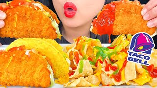 ASMR Taco Bell NAKED CHALUPA CRUNCHY TACO amp NACHOS MUKBANG  Eating Show  ASMR Phan [upl. by Asilanom]