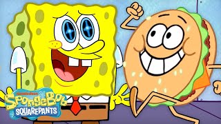 Every Krabby Patty in NEW SpongeBob Episodes 🍔  60 Minute Compilation  SpongeBob [upl. by Aianat50]