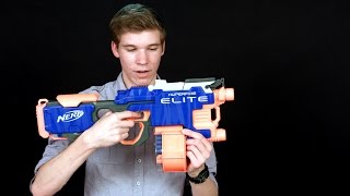 Nerf Elite Hyperfire Review and Shooting [upl. by Eilra581]