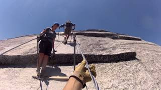 Half Dome Cables  Yosemite National Park  Ascending  June 3 2013 [upl. by Agiaf]