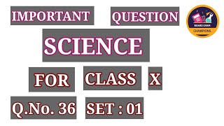 SET  01  Q36  SCIENCE  CLASS X  ENGLISHHINDIURDUMEDIUM IMPORTANT FOR BOARD EXAM [upl. by Idissac352]