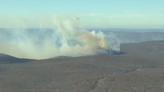 Firefighters make progress against Jennings Creek wildfire in NJ amp NY [upl. by Erdrich394]