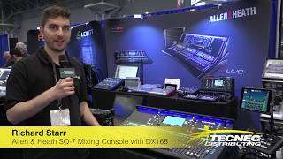 Allen amp Heath SQ 7 Mixing Console and DX168 Stage Box AES NY 2018 [upl. by Amalea903]