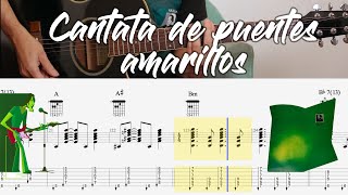 Cómo tocar Cantata de puentes amarillos  Spinetta  Tutorial Guitarra  Tab Partitura [upl. by Ranie706]