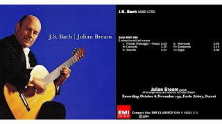 Julian Bream guitar plays JS BACH 16851750 quotSuite BWV 996quot recording 1992 [upl. by Nerte]