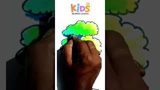 Easy tree drawing colour drawing easydrawing [upl. by Tom485]