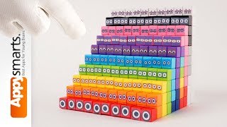 Building Numberblocks 10  100 by tens from magnetic cubes crafts for kids [upl. by Eadwine624]