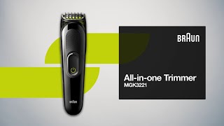 Braun 6in1 Allinone Trimmer 3 MGK3221  Beard Trimmer Hair Clipper amp Face  Ear  Nose Trimmer [upl. by Eneleuqcaj284]