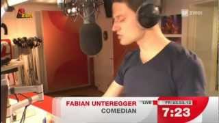 «Zum Glück ist Freitag» vom 23032012 11  Comedy mit Fabian Unteregger  SRF [upl. by Ahtekahs]