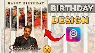 birthday photo editing picsart  happy birthday photo editing  birthday design in PicsArt [upl. by Enilaf]