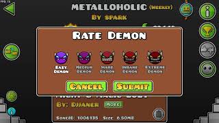 metalloholic by spark 100  geometry dash 22 weekly demon [upl. by Emiline545]