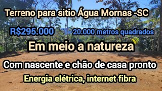 IMÓVEL RURAL PARA SÍTIO ÁGUAS MORNAS SC NASCENTE NATUREZA 20 mil METROS R 29500000 [upl. by Ecnarepmet]