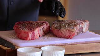 Grilled Porterhouse Steaks on a pellet grill [upl. by Aihsek223]