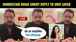 Hindustani Bhau Angry on Urfi Javed  Urfi Javed Lafda with Hindustani Bhau [upl. by Ahsimed]