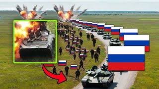 The Ukrainian Army DESTROY russian CONVOYS of TANKS and Heavy Artillery The best moments [upl. by Mayne]