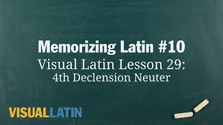 Memorizing Latin 10 Visual Latin Lesson 29 4th Declension Neuter [upl. by Hindorff]