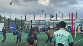 Glimpse of Throw ball game at Gachibowli Stadium SFA Championship 2024 [upl. by Monie475]